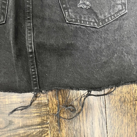 We The Free Black Denim Mini Skirt - Picture 3 of 4